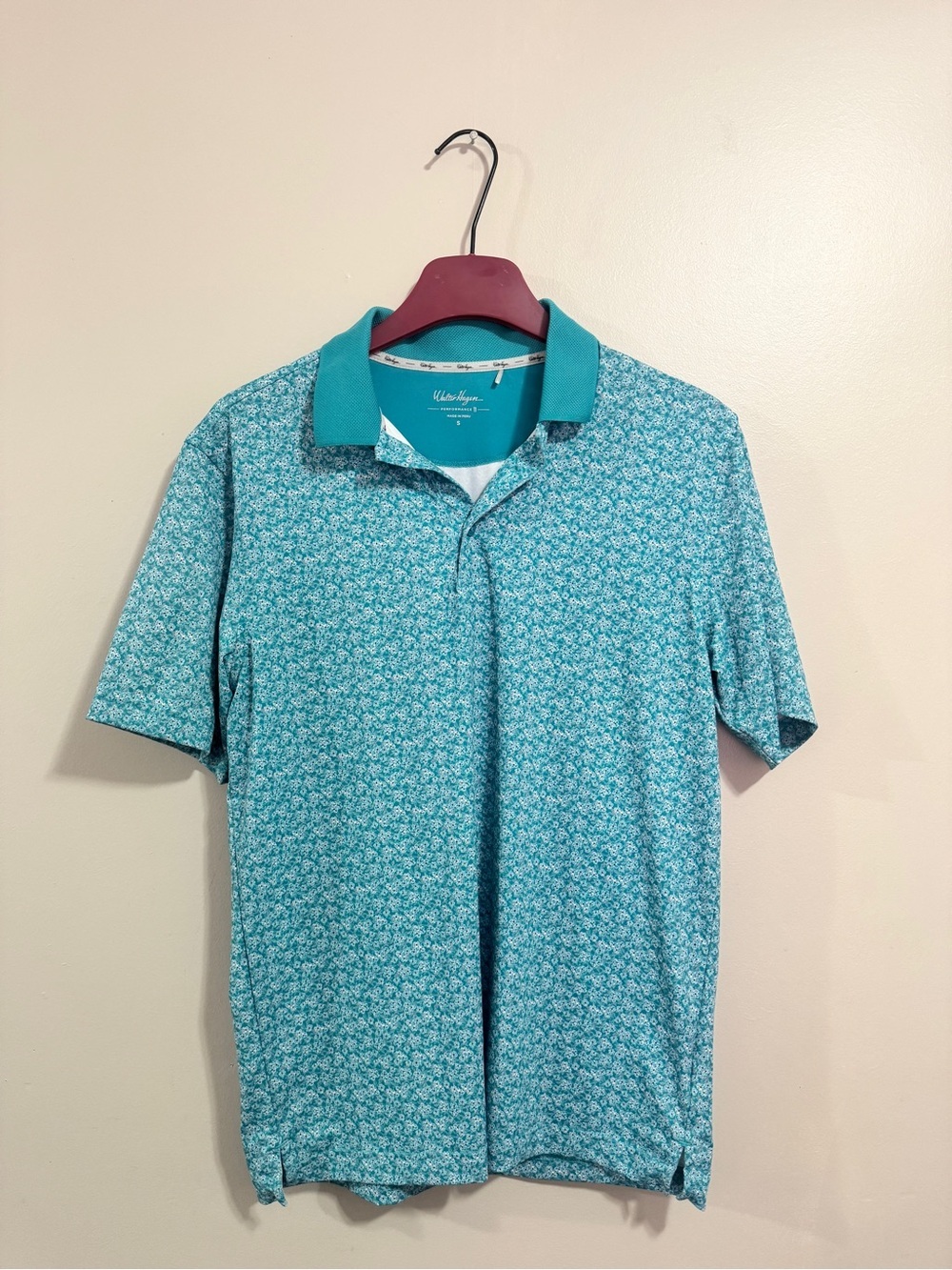Floral Print Walter Hagan Men’s Performance 11 Polo Shirt Men’s Size S